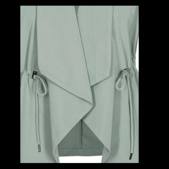 NWT Mint Green Drape Front Jacket - Picture 2 of 3